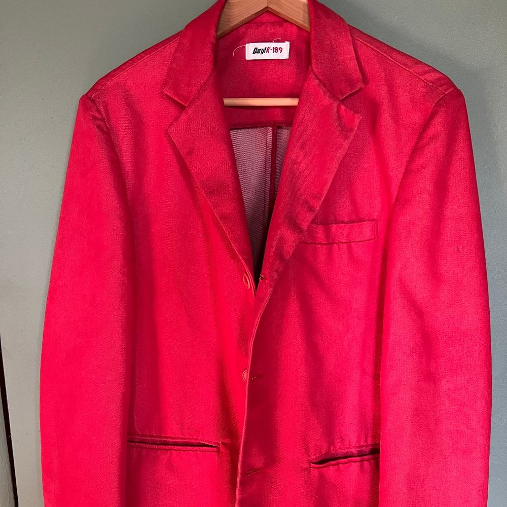 Daryl K Men's Red Denim Blazer